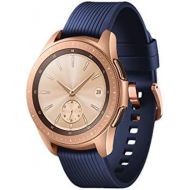 TECKMICO Galaxy Watch Bands,20mm Silicone Replacement Bands Compatible for Samsung Galaxy Watch 42mm with Rose Gold Watch Buckle for Women Men Gift (Navy Blue, Rose Gold Buckle)