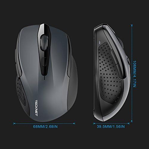  [아마존베스트]TECKNET Bluetooth mouse, compact wireless Bluetooth mouse, 5 adjustable DPI level, up to 2600 DPI, 24 months battery life.