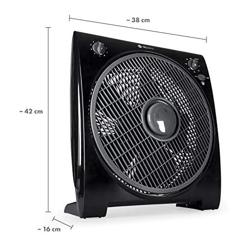  [아마존베스트]Tecvance 4250772370481 Airbient Box-4 Fan Performance Timer up to 2 Hours Perfect for the Office GS-Approved 44 x 39.4 x 16.4 cm Black