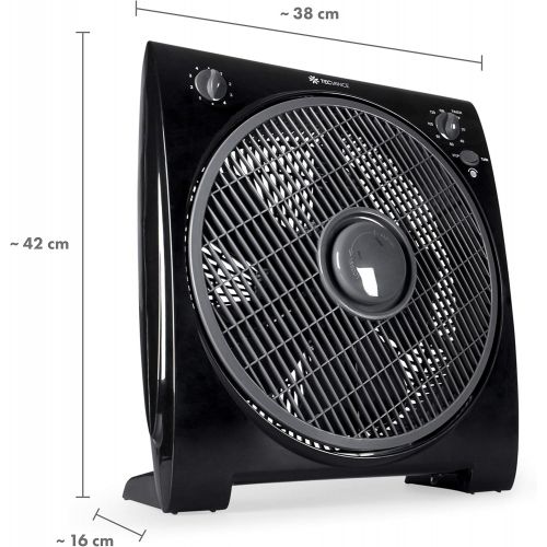  [아마존베스트]Tecvance 4250772370481 Airbient Box-4 Fan Performance Timer up to 2 Hours Perfect for the Office GS-Approved 44 x 39.4 x 16.4 cm Black