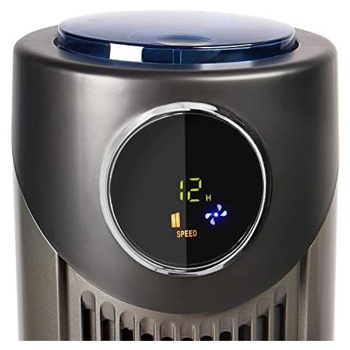  [아마존베스트]Tecvance Tower Fan / Pillar Fan With 3 Speed Levels, 12 Hour Timer, Fan with LC Display with Room Thermometer, Can be Switched On 80° Oscillation Function, GS Certified