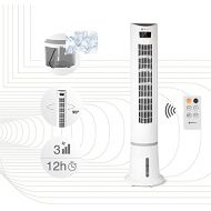 Tecvance Tower Fan / Pillar Fan With Ioniser, 3 Speed Levels and Remote Control, 9 Hour Timer, Fan With LC Display, 80° Oscillation Function, GS Certified