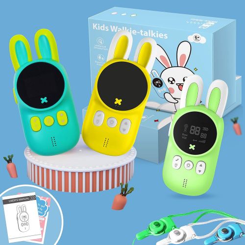  [아마존베스트]TEEMEE Walkie Talkies for Kids, 22 Channels 2 Way Radio Kid Gift Toy 3 KMs Long Range with Backlit LCD Flashlight Best Gifts Toys for Boys and Girls to Outside Adventure,3 Pack