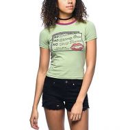 TEENAGE Hot Lava No Dweebs Green Ringer T-Shirt