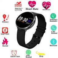 TEEPAO Round Color Screen Fitness Tracker, Sport Watch Activity Tracker with Heart Rate Blood Pressure Monitor, IP68 Waterproof Step Counter Pedometer Calorie Counter Multi Sport Bracelet