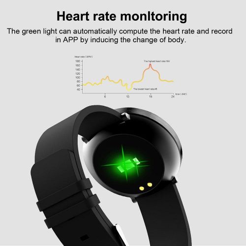  TEEPAO Round Color Screen Fitness Tracker, Sport Watch Activity Tracker with Heart Rate Blood Pressure Monitor, IP68 Waterproof Step Counter Pedometer Calorie Counter Multi Sport Bracelet