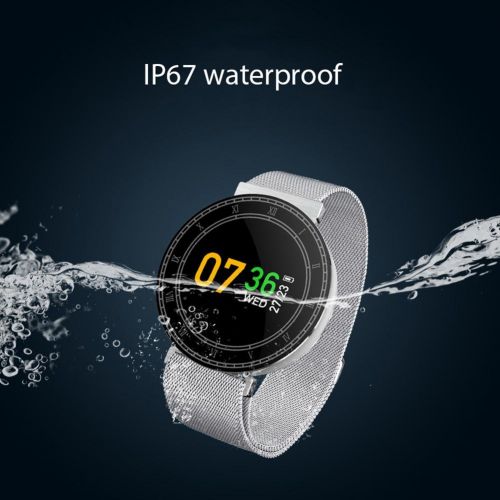  TEEPAO Teepao Fitness Tracker Watch IP67 Waterproof - Tempered Glass Large Color Screen Smart Blood Pressure Watch Heart Rate Monitor Pedometer Calorie Counter,White