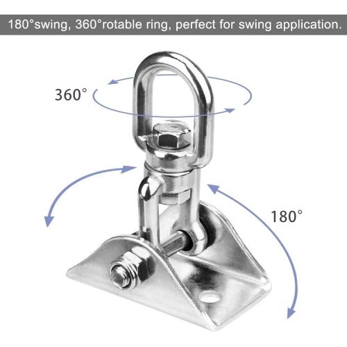  GESPERT Deckenhaken Hangesessel Edelstahl 180° Schaukel Haken fuer Hangesessel,Betonholz,Hangematte Befestigung,Veranda Sitz,Stuhl,Schaukel,Yoga,Boxsack und mehr,450KG Schwerlast Be