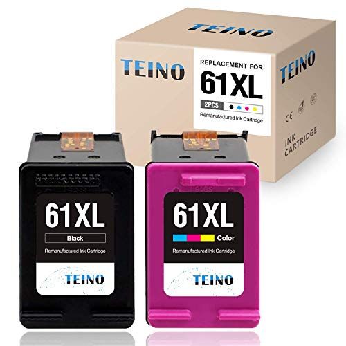  TEINO Remanufactured Ink Cartridge Replacement for HP 61XL 61 XL use with HP Envy 5530 4500 4502 OfficeJet 4630 4635 DeskJet 2540 1010 3050A 2542 2549 3510 2548 2541 (Black, Tri-Co