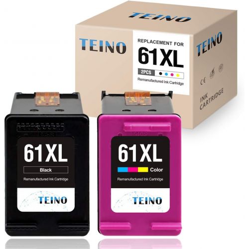  TEINO Remanufactured Ink Cartridge Replacement for HP 61XL 61 XL use with HP Envy 5530 4500 4502 OfficeJet 4630 4635 DeskJet 2540 1010 3050A 2542 2549 3510 2548 2541 (Black, Tri-Co