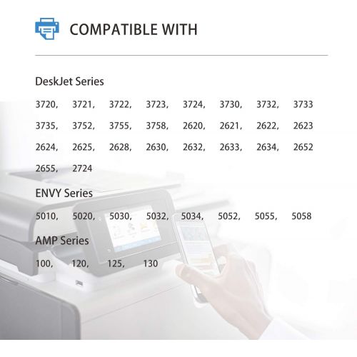  TEINO Remanufactured Ink Cartridge Replacement for HP 65 65XL 65 XL use with HP Envy 5055 5052 5058 DeskJet 3755 2655 3752 3720 3722 3723 3758 2652 2622 2624 Printer (Black Tri-Col