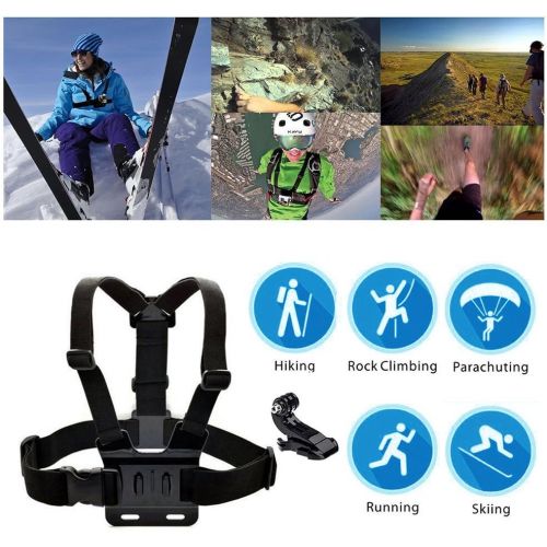  TEKCAM Chest Harness Mount Adjustable Chest Strap Belt with J Hook Compatible with Gopro Hero 10 9 8 7 6/AKASO/Dragon Touch/Vemont/Remali Capature Cam Action Camera Accessories