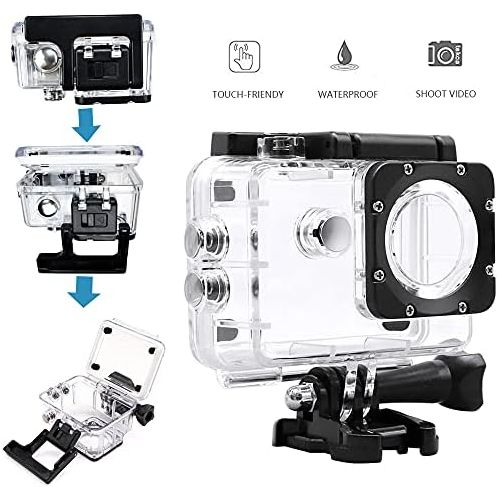  [아마존베스트]TEKCAM Professional SJ4000 WiFi Case for Akaso EK7000/Victure/ODRVM 4K Waterproof Sports Action Camera