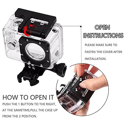  [아마존베스트]TEKCAM Professional SJ4000 WiFi Case for Akaso EK7000/Victure/ODRVM 4K Waterproof Sports Action Camera