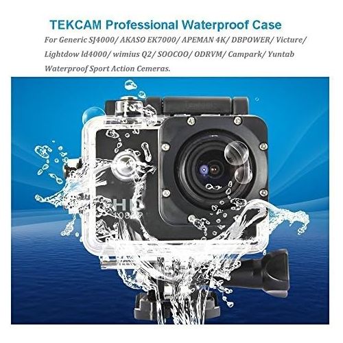  [아마존베스트]TEKCAM Professional SJ4000 WiFi Case for Akaso EK7000/Victure/ODRVM 4K Waterproof Sports Action Camera