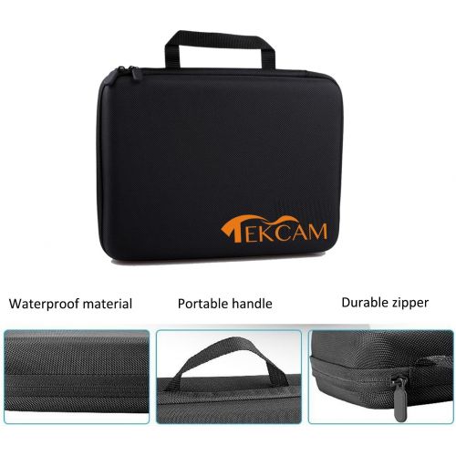  TEKCAM Large Carrying Case Protective Camera Storage Bag Compatible with Gopro Hero 9 8 7 Black HERO6 5/AKASO EK7000 Brave 4 5 6 V50X/Dragon Touch/APEXCAM/Vemont 4K Action Camera T