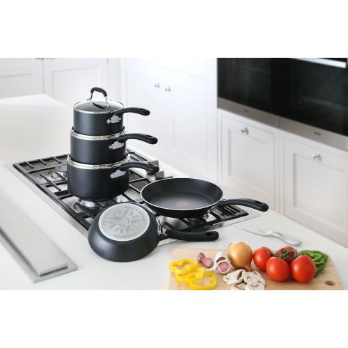 테팔 Tefal E857S544 Premium Lot de 5 casseroles et poeles Noir Anti-adhesive Thermospot compatible induction