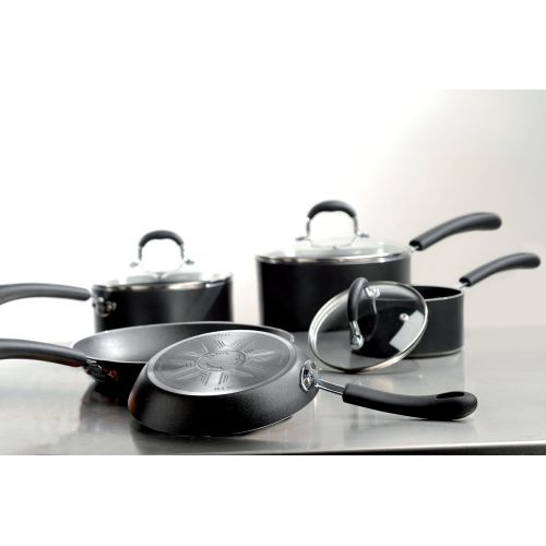 테팔 Tefal E857S544 Premium Lot de 5 casseroles et poeles Noir Anti-adhesive Thermospot compatible induction