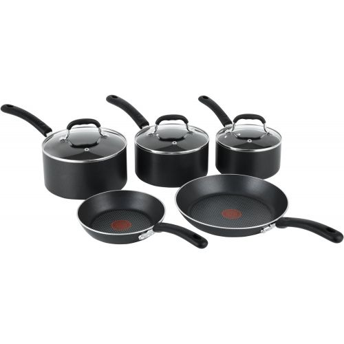 테팔 Tefal E857S544 Premium Lot de 5 casseroles et poeles Noir Anti-adhesive Thermospot compatible induction