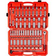 TEKTON 1/2 Inch Drive 6-Point Socket and Ratchet Set, 83-Piece (3/8 - 1-5/16 in., 10-32 mm) | SKT25302