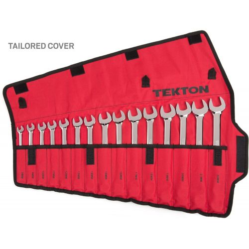  TEKTON 90192 Combination Wrench Set With Roll-Up Storage Pouch, 30 Piece