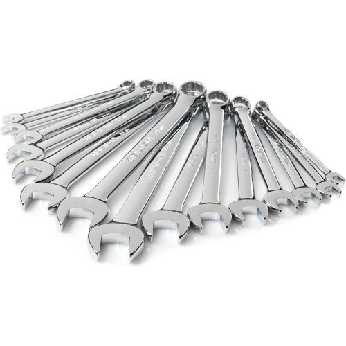  TEKTON Combination Wrench Set with Store and Go Keeper, Inch, 14-Inch - 1-Inch, 15-Piece | 18772