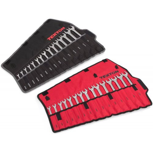  TEKTON Combination Wrench Set with Store and Go Keeper, Inch, 14-Inch - 1-Inch, 15-Piece | 18772