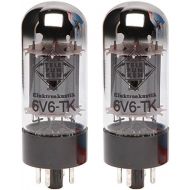TELEFUNKEN Elektroakustik Matched Pair of 6V6-TK | Black Diamond Series 6 Pin Replacement Vacuum Tube