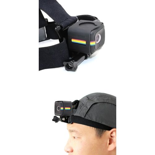  TELESIN Kopfhalterung mit Rahmengehause -Adapterhalterung unterstuetzt Polaroid Cube und Cube +.