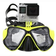 TELESIN Dive Tauchen Maske W/Halterung Kompatibel mit GoPro Hero3, 3+ und 4/4Session, Schwimmen Maske fuer Schnorchel/Schnorcheln Go