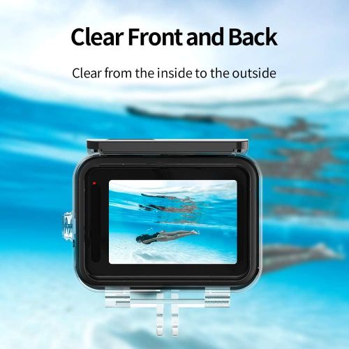 TELESIN Waterproof Dive Case for GoPro Hero 9 Black, Underwater Housing Shell Supports 45M/148FT Deep Diving Scuba Snorkeling with Quick Release Bracket Screw Go Pro Accessories