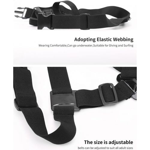  TELESIN Head Strap Belt Mount+ Chest Belt Strap Harness Mount+ Aluminum Thumbscrew+ J-Hook for Gopro Hero 6/5 Black,Hero 5 Session,Hero 4 Session, Hero 4 Hero3+ Hero3 Hero2 Sj4000,