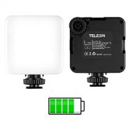 TELESIN 68 Beads RGB Video Light w 3 Cold Shoe, Rechargeable Soft Light Panel for GoPro Insta 360 DJI OSMO Cameras Cellphone Zhiyun Smooth Sony Canon Nikon DSLR