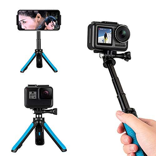  TELESIN Mini Telescopic Handheld Pole Selfie Stick Tripod Handheld Monopod for Gopro/Osmo Action/SJCAM/AKASO/Other Sports Cameras