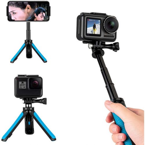  TELESIN Mini Telescopic Handheld Pole Selfie Stick Tripod Handheld Monopod for Gopro/Osmo Action/SJCAM/AKASO/Other Sports Cameras