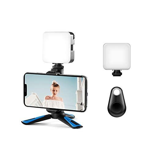  TELESIN Smartphone Video Vlogging Kit with 68 Lamps LED Light,Phone Holder, Bluetooth Remote, 360 Rotation Desktop Tripod - YouTube Filmmaker Live Streaming Bundle for iPhone Samsung Canon