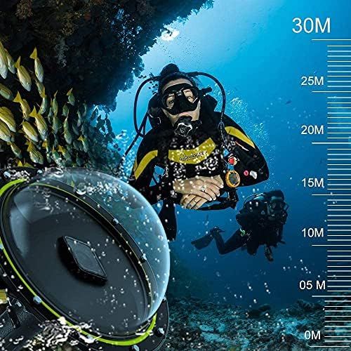  TELESIN 6 inches Dome Port Lens for GoPro Hero8 Black,Waterproof Housing Case Hand Floating Grip Trigger, Transparent Cover Underwater Diving Photography