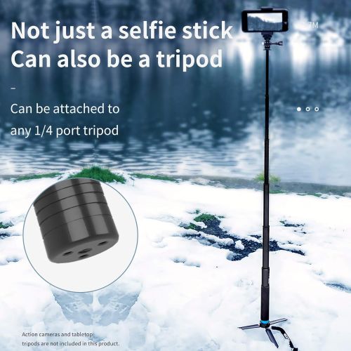  TELESIN 106 Long Selfie Stick (Upgraded 2.7 Meters) for GoPro Max Hero 10 9 8 7 6 5, Insta 360 One R One X2 Go 2, DJI Osmo Pocket 2 Action 2, Extension Carbon Fiber Lightweight Sel