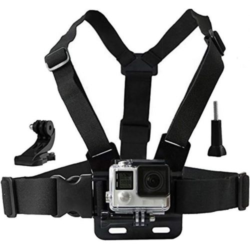  TELESIN Eyeon Head Strap Mount Head Band Head Belt with Fix J Hook and Screw Head Kit for GoPro Hero 7/6/5/4/3, Hero 2018, Xiaomi YI, SJCAM, Campark, Victure, Crosstour, Apeman Action Came