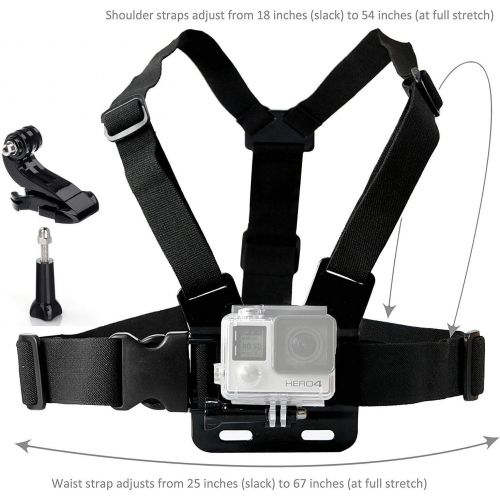  TELESIN Eyeon Head Strap Mount Head Band Head Belt with Fix J Hook and Screw Head Kit for GoPro Hero 7/6/5/4/3, Hero 2018, Xiaomi YI, SJCAM, Campark, Victure, Crosstour, Apeman Action Came