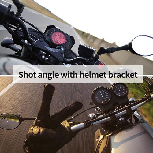  TELESIN Motorcycle Helmet Strap Mount Front Chin Mount for GoPro Hero 2018/6/5/4/3, Session, SJCAM, AKASO, Campark, Polaroid, Osmo Action ,YI Action Camera Helmet Mount Curved