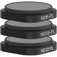 TELESIN 3-Pack ND8/PL ND16/PL ND32/PL Lens Filter for GoPro Hero 10 Hero 9 Black, Neutral Density and Polarizing Function Combination ND CPL Filter Kit Lens Protector for Go Pro 10