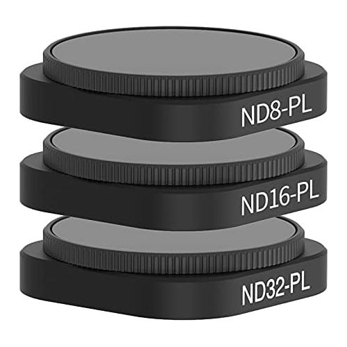  TELESIN 3-Pack ND8/PL ND16/PL ND32/PL Lens Filter for GoPro Hero 10 Hero 9 Black, Neutral Density and Polarizing Function Combination ND CPL Filter Kit Lens Protector for Go Pro 10