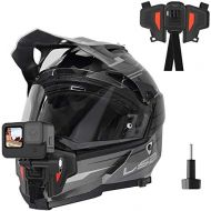 TELESIN Motorcycle Helmet Strap Mount Front Chin Mount for GoPro Hero 9 Hero8/7/6/5,Insta 360 Camera , Osmo Action ,Action Camera Helmet Mount Curved (Upgraded Helmet Mount)
