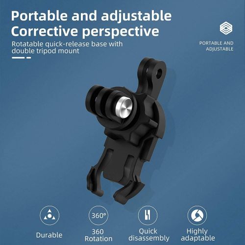  TELESIN 360 Rotation Backpack Camera Clip On Clamp Mount for GoPro Hero 9,Hero 8/7/6/5 Osmo Action, Insta 360 Camera (360 Rotation Backpack Mount)