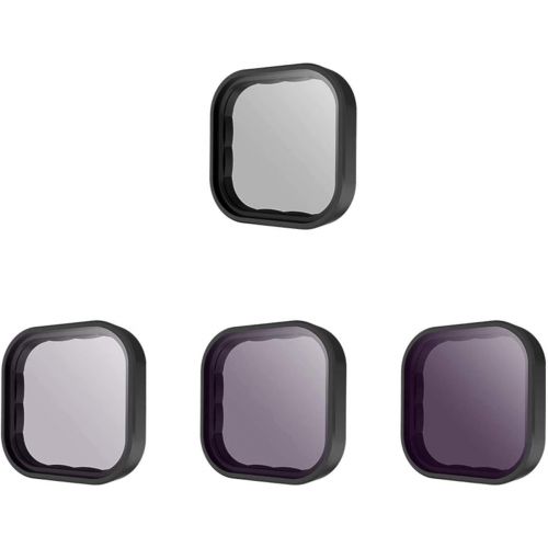  TELESIN Neutral Density ND/CPL Filters Set with ND8 ND16 ND32 Lens Filters for GoPro Hero 10 Hero 9 - Pack of 3 (CPL/ND8/ND16/ND32)