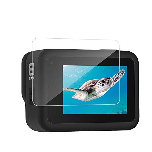  TELESIN Screen Protector for GoPro Hero 8 Black 4 Set, HD Tempered Glass Screen + Lens Protector Film 2.5D Ultrathin Full Coverage Installation Pack Accessories for Go Pro Hero8 Ac