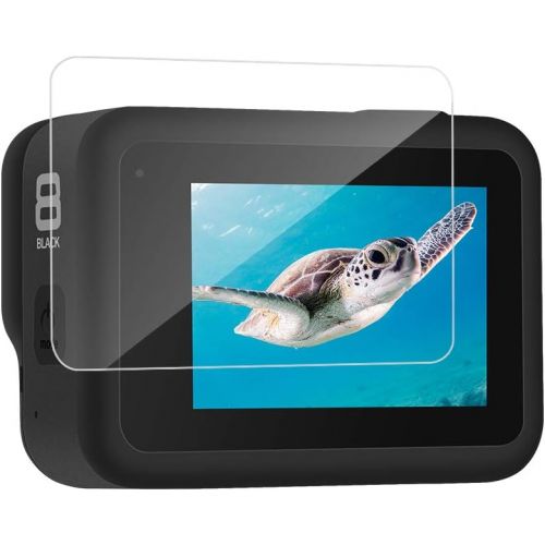  TELESIN Screen Protector for GoPro Hero 8 Black 4 Set, HD Tempered Glass Screen + Lens Protector Film 2.5D Ultrathin Full Coverage Installation Pack Accessories for Go Pro Hero8 Ac