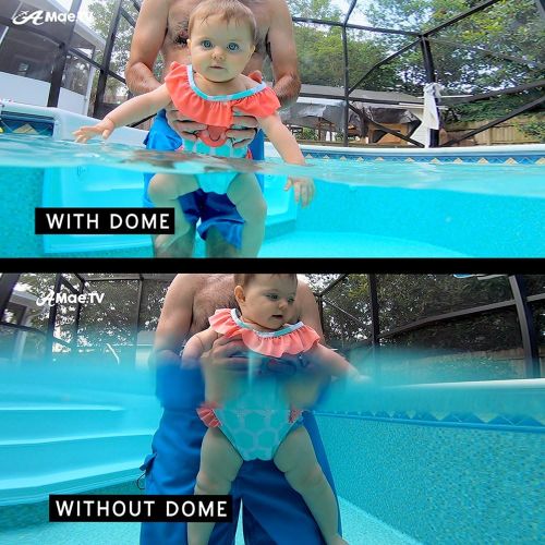 TELESIN 6Dome Port Camera Lens Transparent Cover for GoPro Hero 6 Hero 5 Black HERO 2018, with Waterproof Housing Case Pistol Trigger Floating Hand Grip, Underwater Diving Photogra