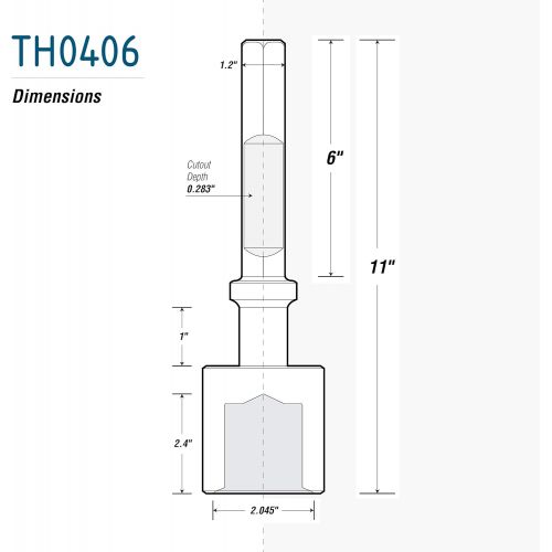  TEMCo Industrial TEMCo TH0406 ? 1 1/8” Demo Hammer Hex Shank T Post Driver Attachment